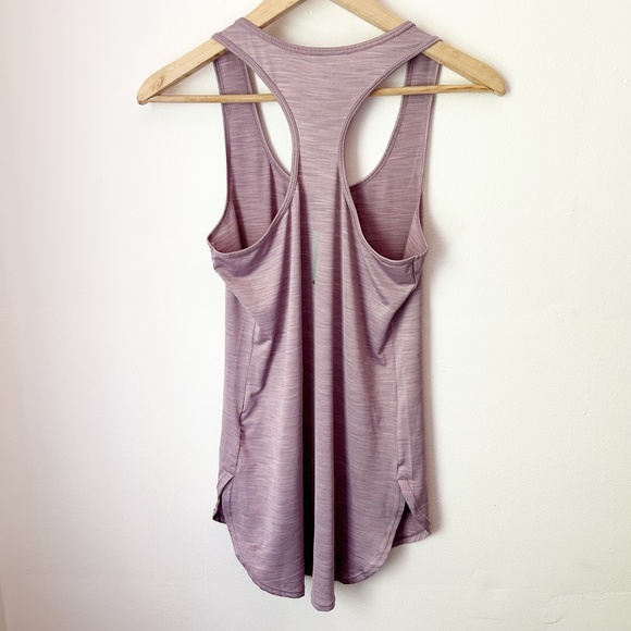 Reebok Racer Back Workout Tank Heathered Mauve -XS - Picture 2 of 8